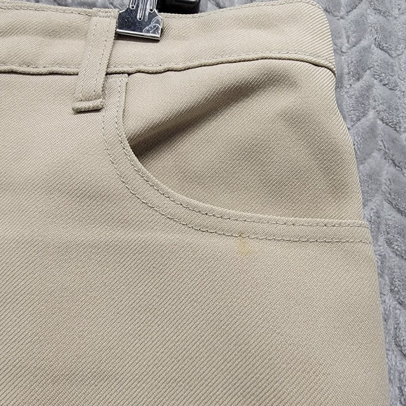 Vintage‎ Levis 517 Khaki Polyester Bootcut Pants 40x30 Black Gold Tab Rockabilly - Picture 6 of 10